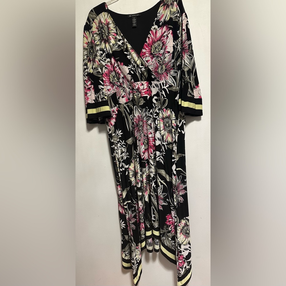 INC 3/4 sleeve Maxi Dress Sz 1X